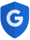 Google security icon: A blue shield with the google G on it