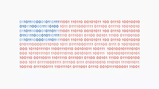 A block of binary code