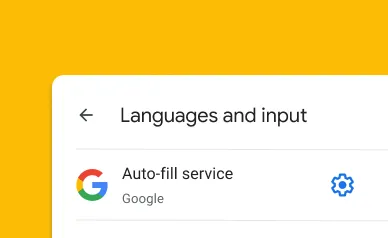 A white screen that says 'Auto-fill with Google'.